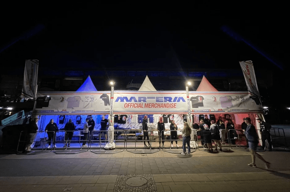 Sales booth of the artist Marteria