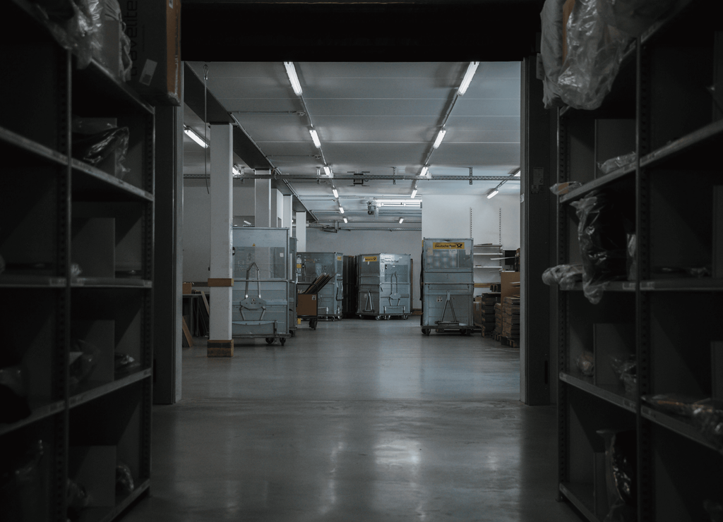 View from a warehouse to the shipping station