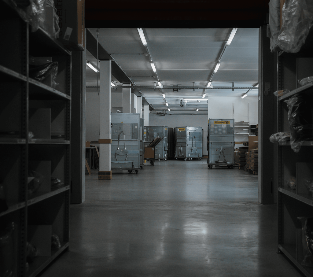 View from a warehouse to the shipping station